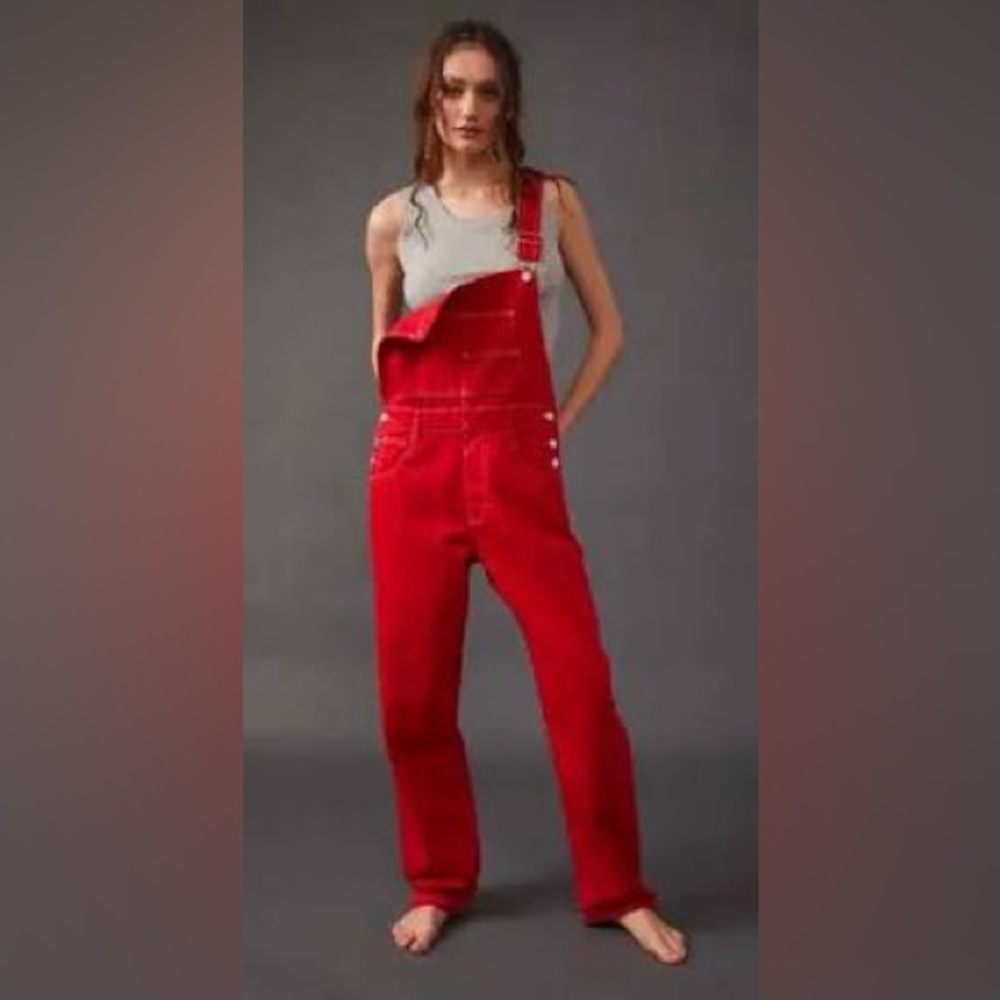 Free People We The Free Ziggy Denim Overalls in Heart Eyes - Picture 4 of 14